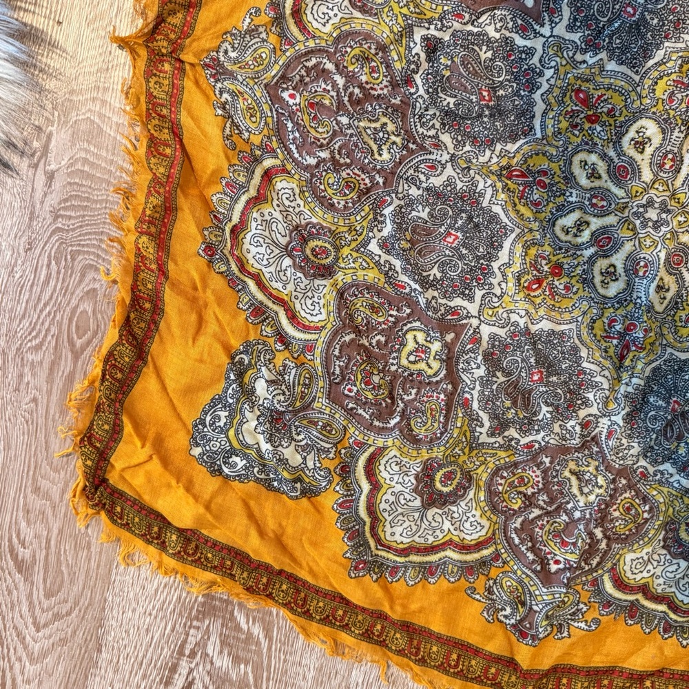 Free People yellow boho bandana scarf - Picture 2 of 3